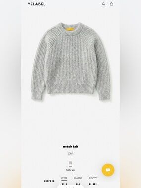 Yëlabel Mohair Crewneck Sweater - Heather Grey